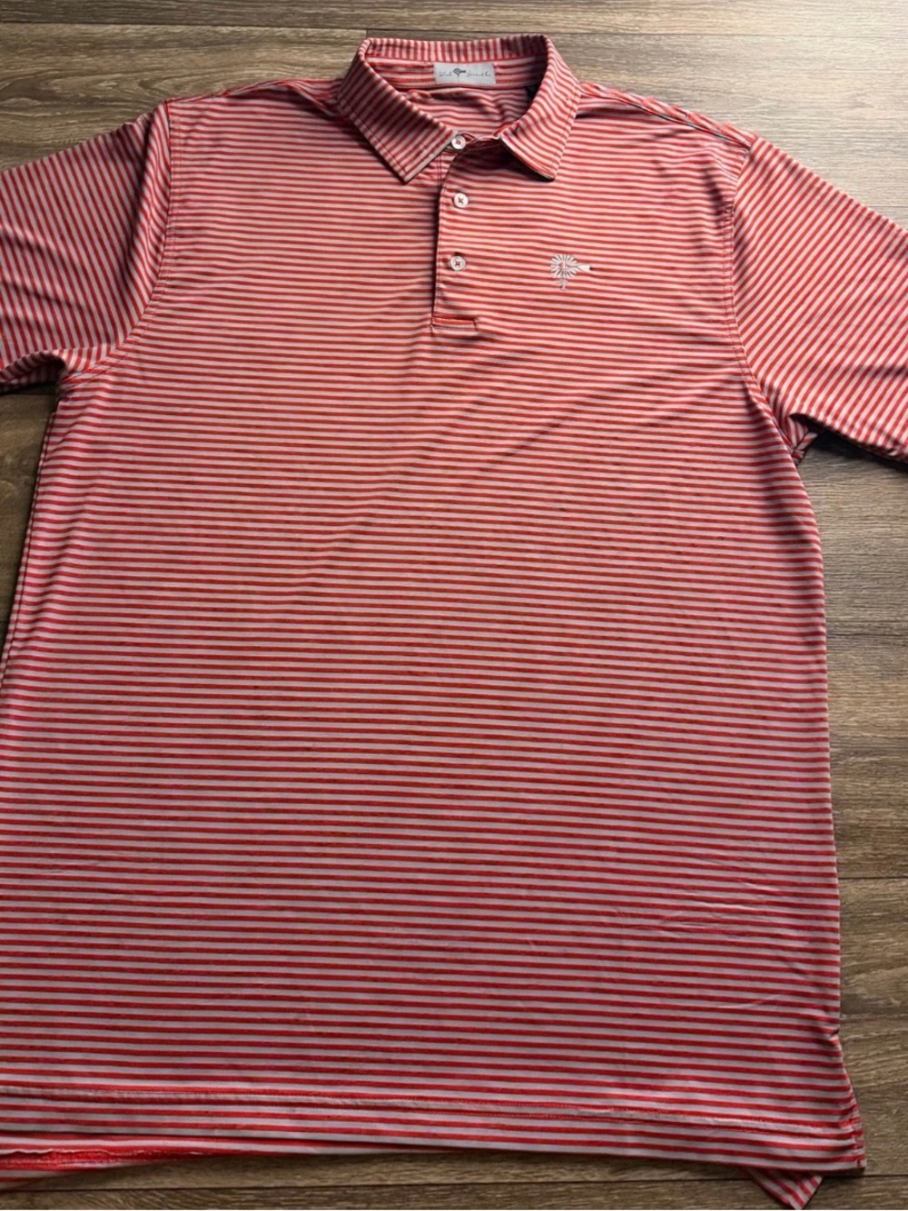 Old South Red and Gray Striped Polo